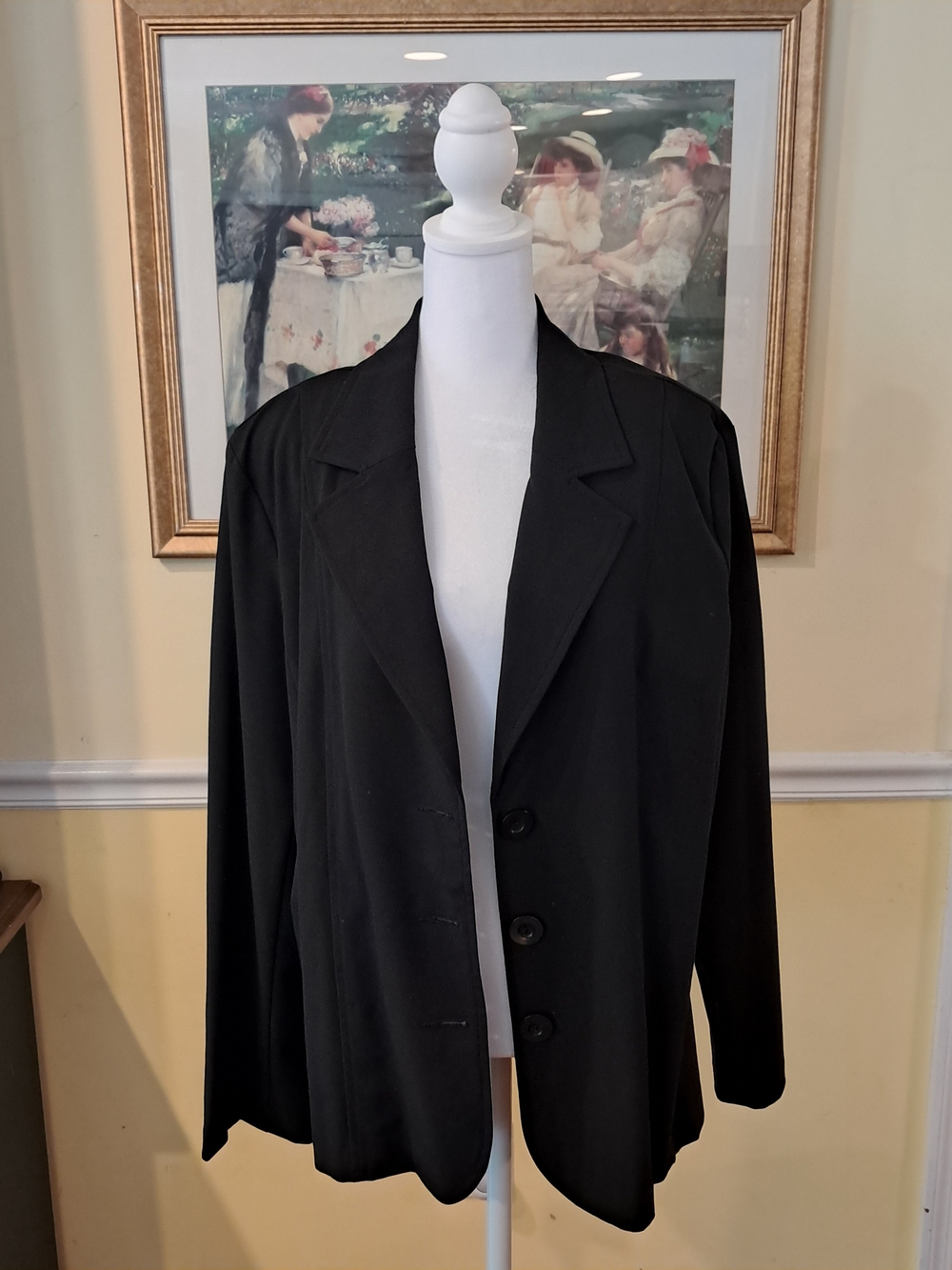 SAGHARBOR STRETCH Classic Black Women's Blazer Jacket Size 18